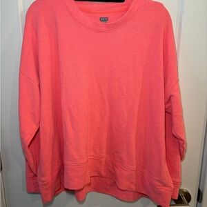 Aerie Coral Pink Oversized Sweatshirt
